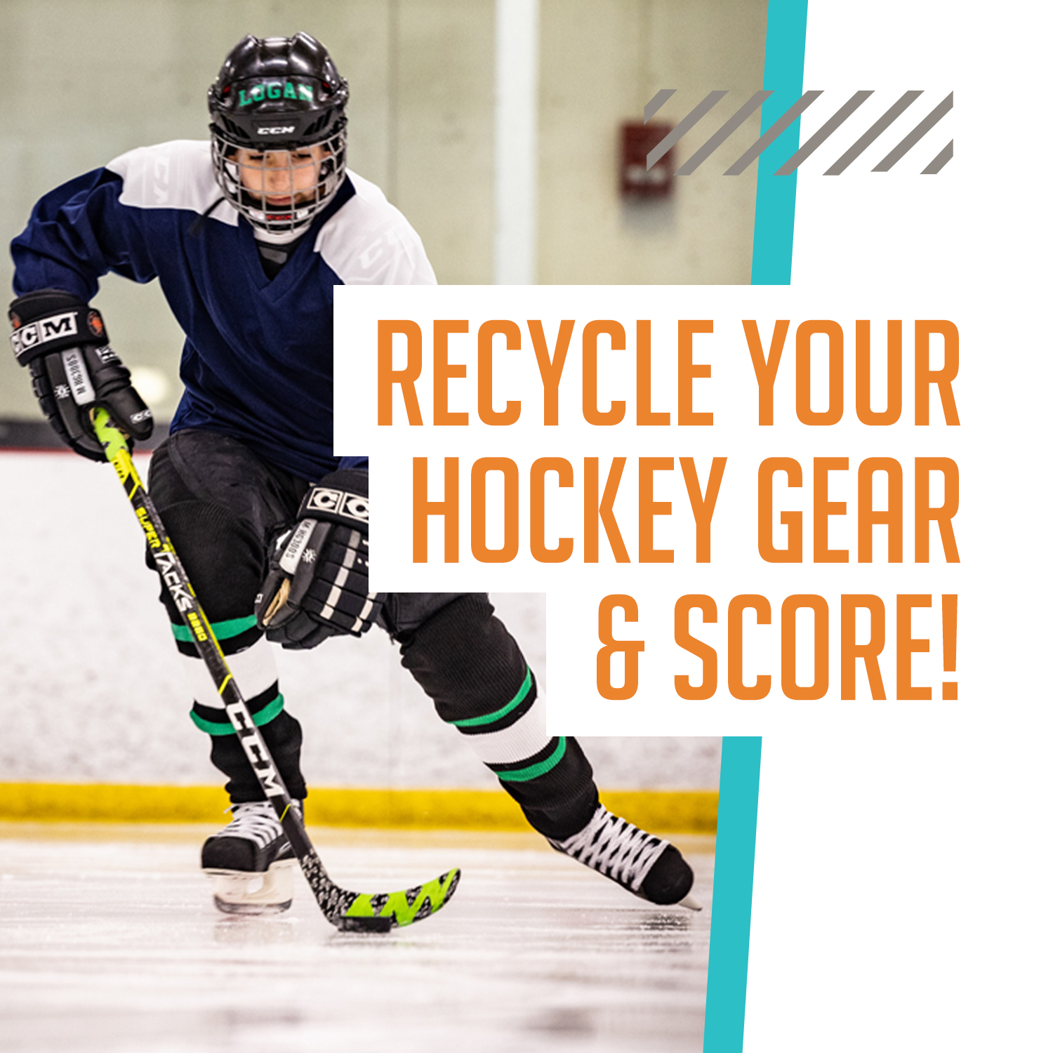 Recycle hockey and score